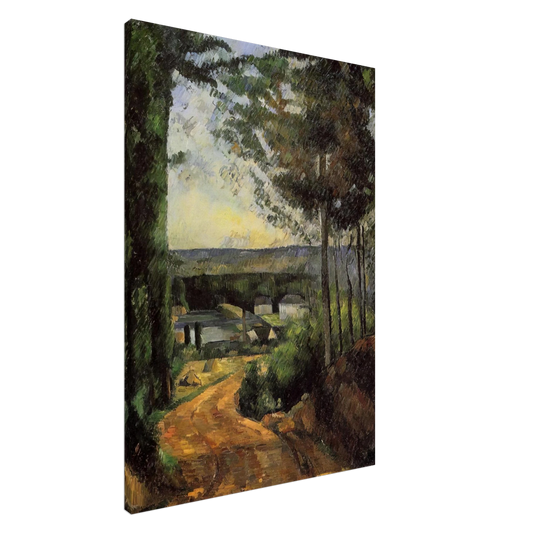 Paul Cezanne - Road, Trees and Lake Canvas - 20x30 cm / 8x12 inches-canvas