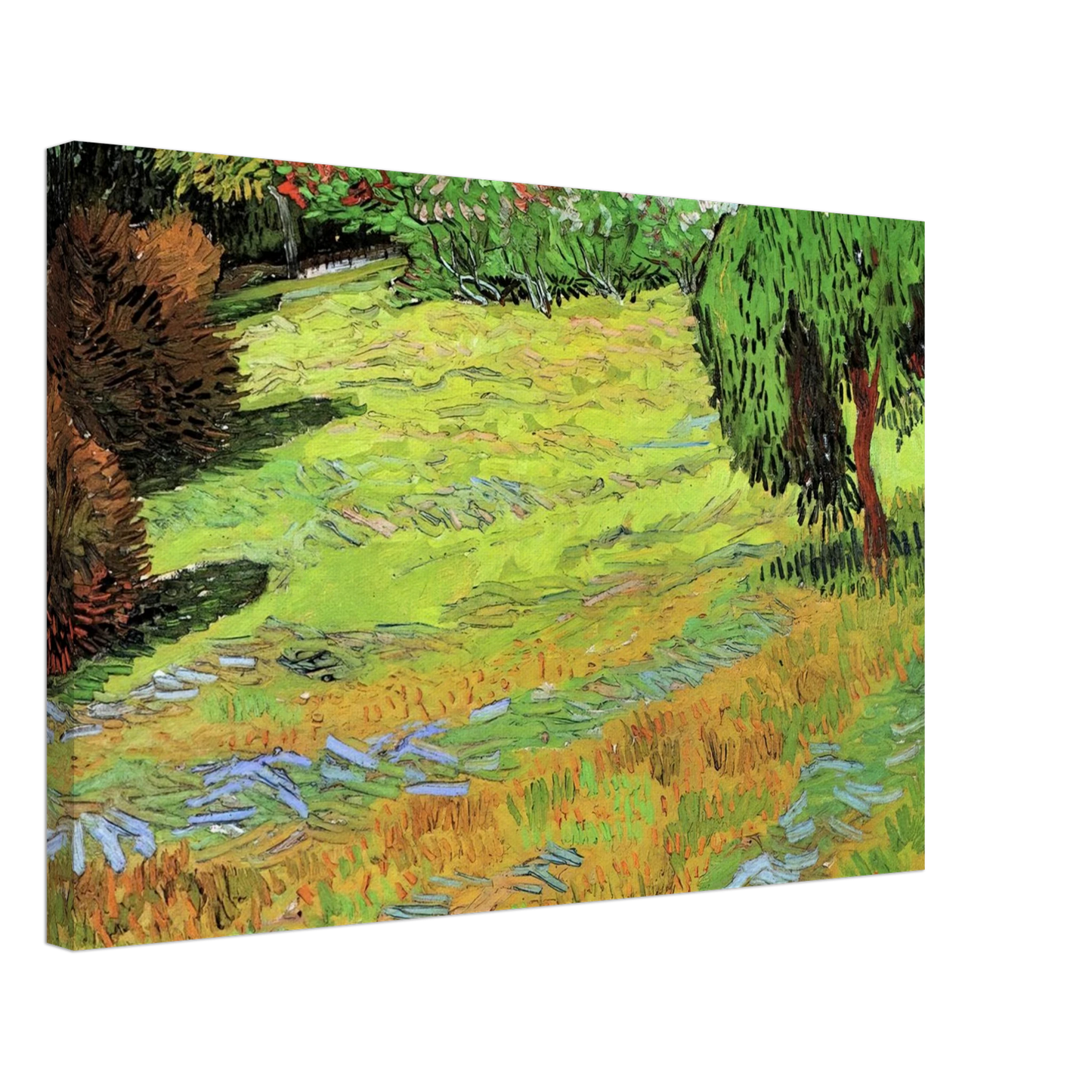 Vincent van Gogh - Sunny Lawn in a Public Park Canvas - 40x60 cm / 16x24 inches-canvas