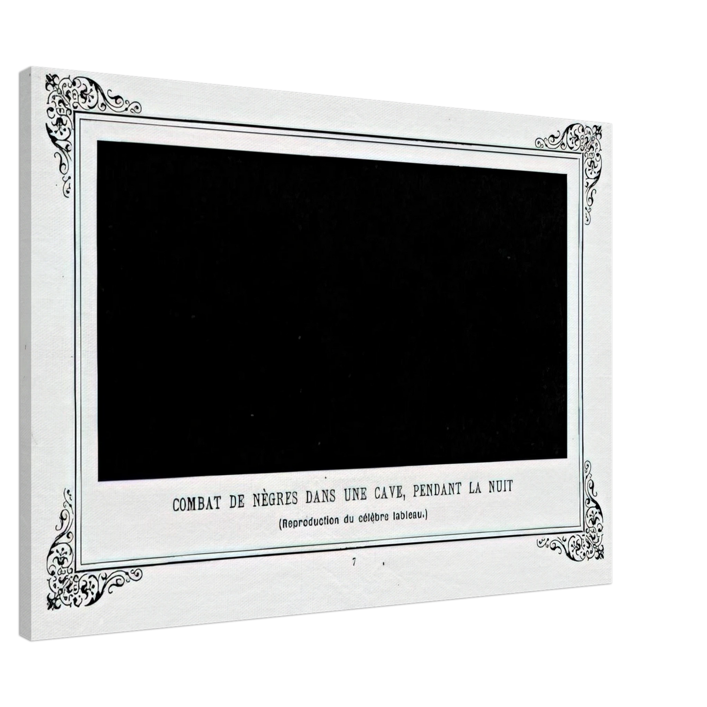 Alphonse Allais - Negroes Fighting in a Tunnel by Night Canvas - 20x30 cm / 8x12 inches-canvas