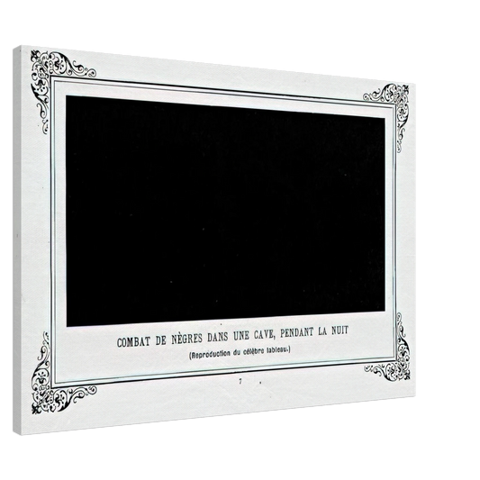 Alphonse Allais - Negroes Fighting in a Tunnel by Night Canvas - 20x30 cm / 8x12 inches-canvas