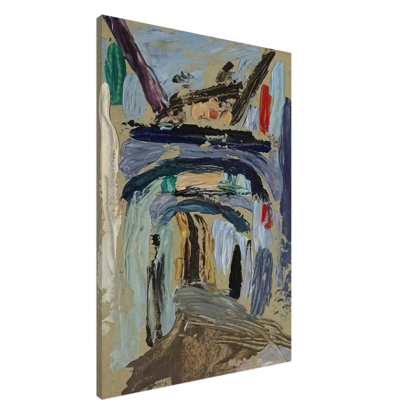 Gabriele Munter - GASSE MIT TORBOGEN Canvas - 20x30 cm / 8x12 inches-canvas