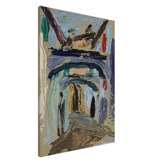 Gabriele Munter - GASSE MIT TORBOGEN Canvas - 20x30 cm / 8x12 inches-canvas