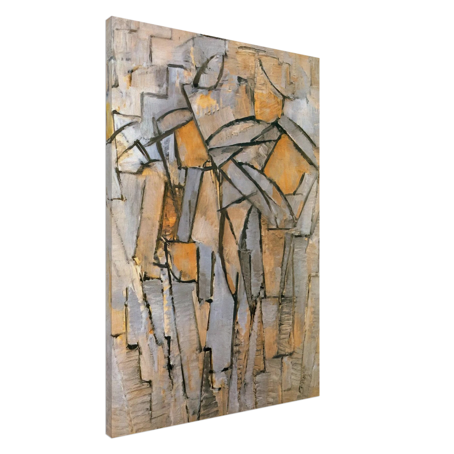 Piet Mondrian - Composicion en Gris Ã¢â‚¬â€œ Azul Canvas - 20x30 cm / 8x12 inches-canvas