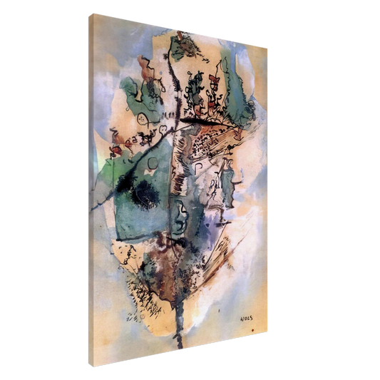 Wols - Bleu optimiste - 1951 Canvas - 20x30 cm / 8x12 inches-canvas