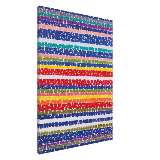 Alma Woodsey Thomas - AIR VIEW OF A SPRING NURSERY 1966 Canvas - 20x30 cm / 8x12 inches-canvas