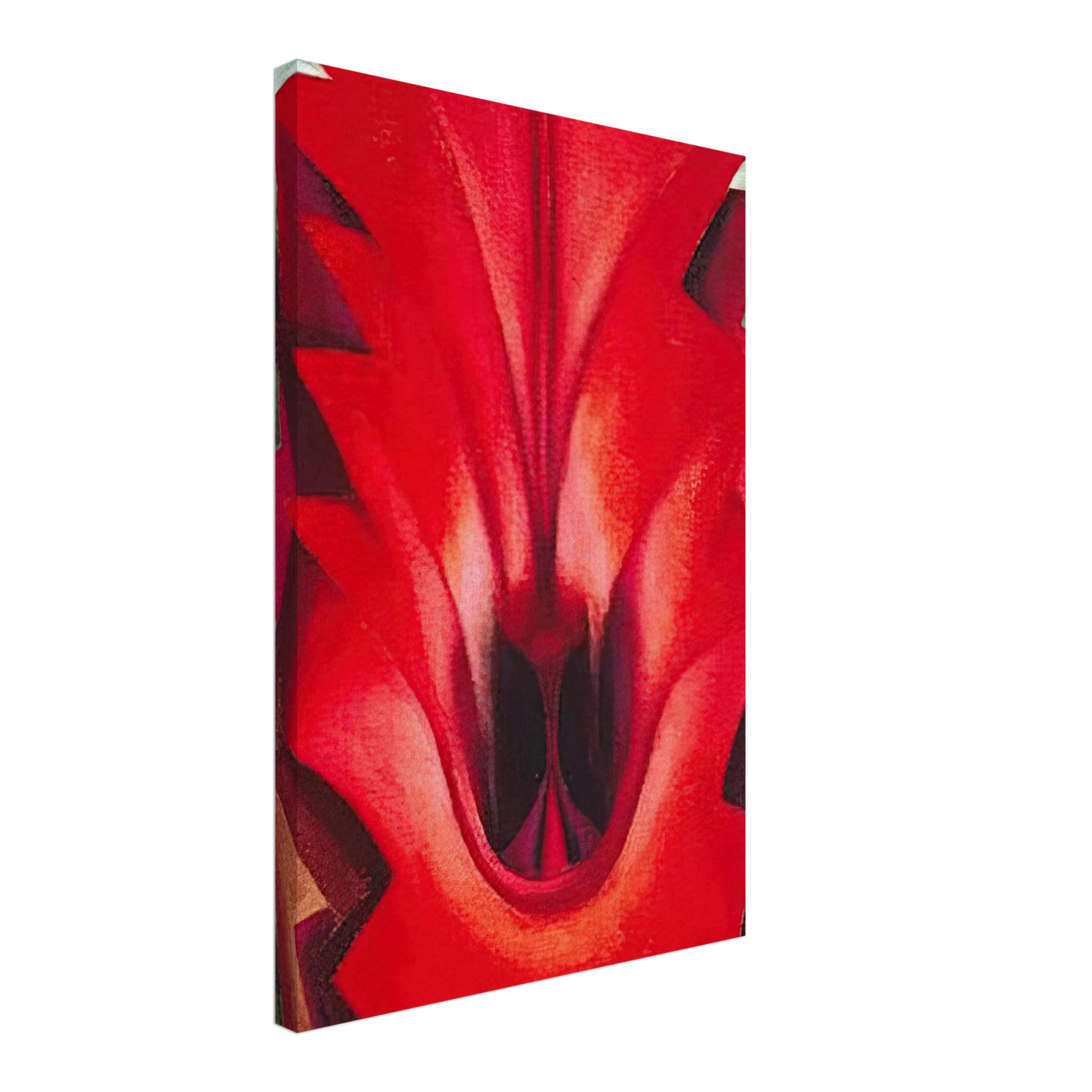 Georgia O'Keeffe - Inside Red Canna Canvas - 40x60 cm / 16x24 inches-canvas