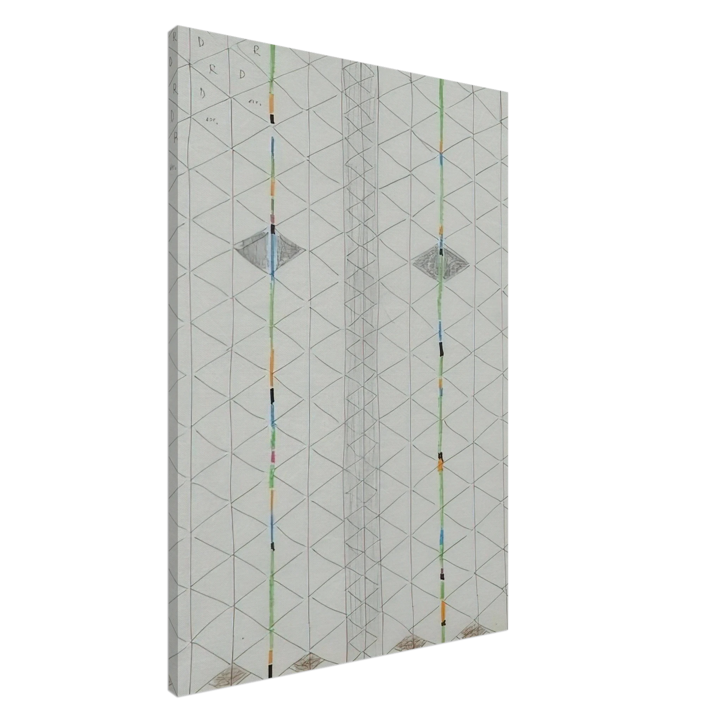 Bruno Munari - Untitled 1 - 1984 Canvas - 20x30 cm / 8x12 inches-canvas