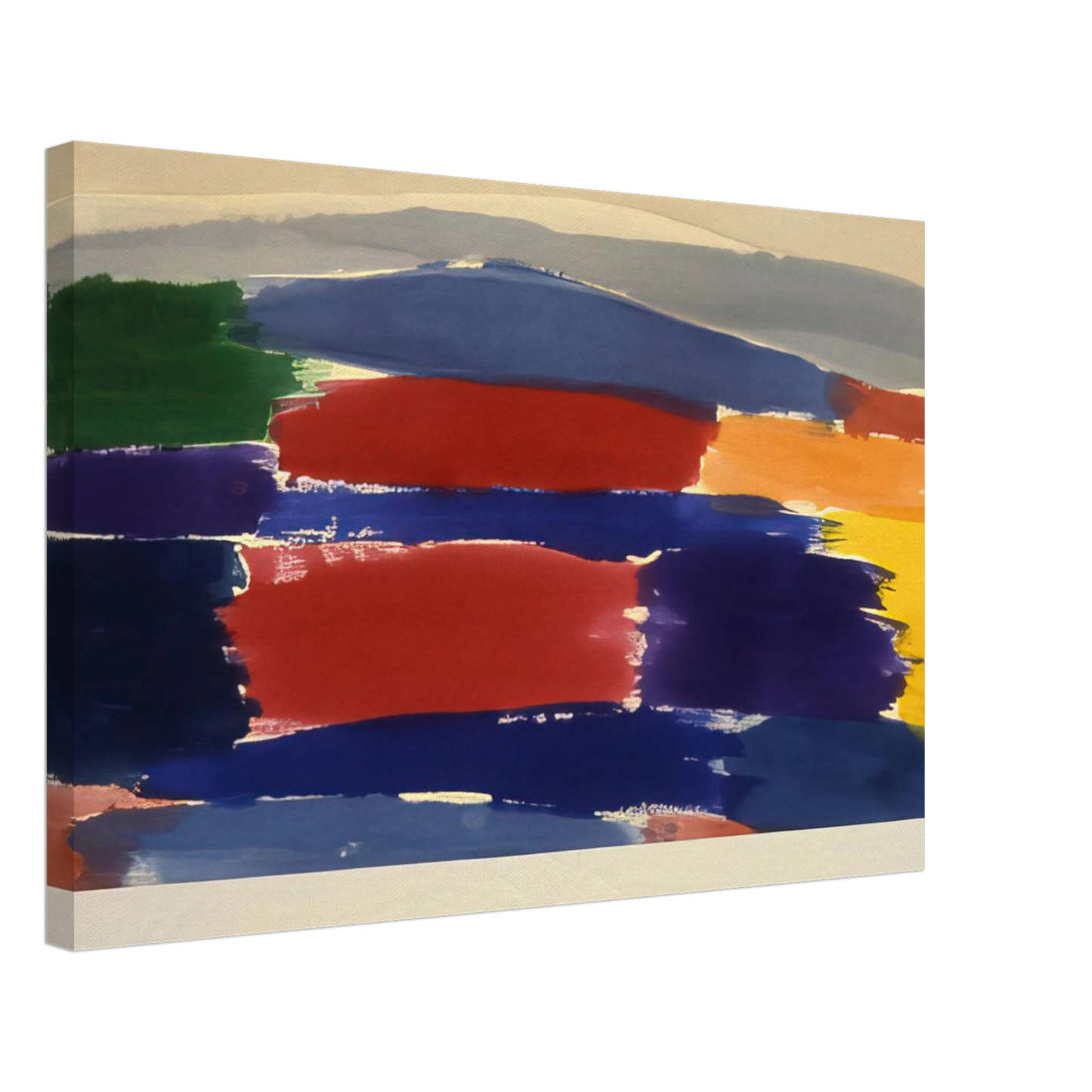 Ronnie Landfield - Village In The Moon - 1985 Canvas - 40x60 cm / 16x24 inches-canvas