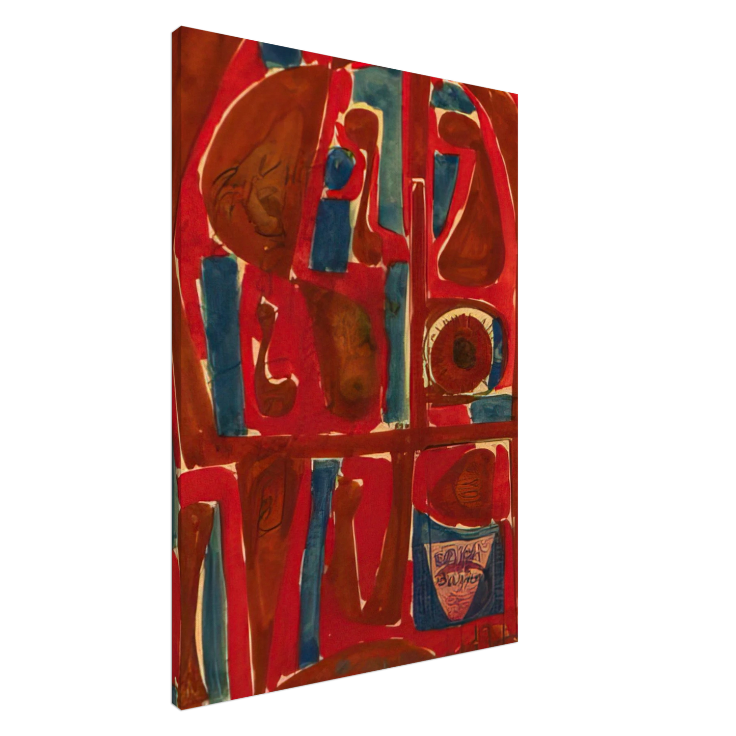 Will Barnet - Untitled - 1958 Canvas - 20x30 cm / 8x12 inches-canvas