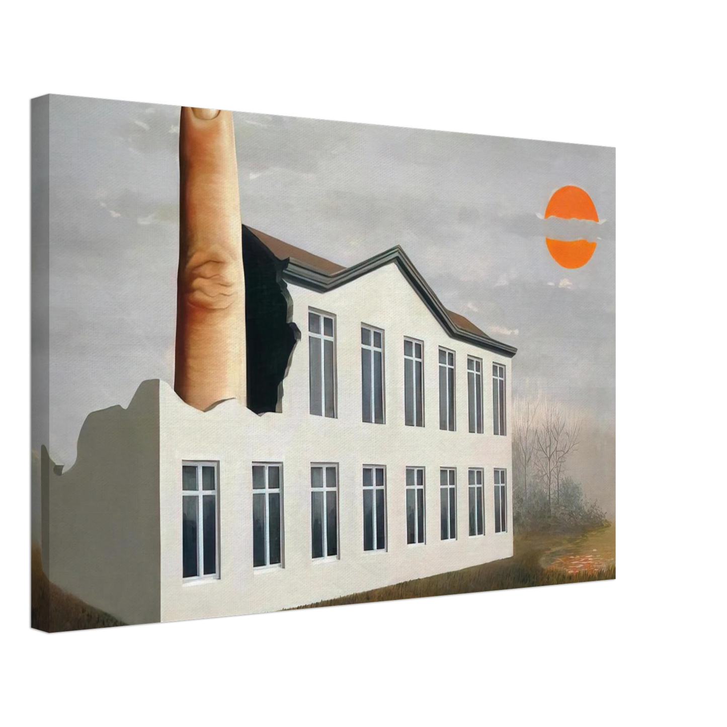 Rene Magritte - THE REVEALING OF THE PRESENT 1936 Canvas - 40x60 cm / 16x24 inches-canvas