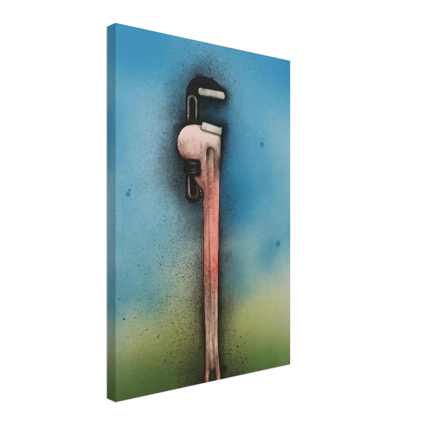 Jim Dine - BIG RED WRENCH IN A LANDSCAPE 1973 Canvas - 40x60 cm / 16x24 inches-canvas