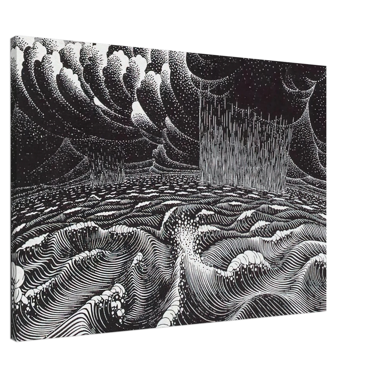 MC Escher - THE 2ND DAY OF THE CREATION Canvas - 20x30 cm / 8x12 inches-canvas