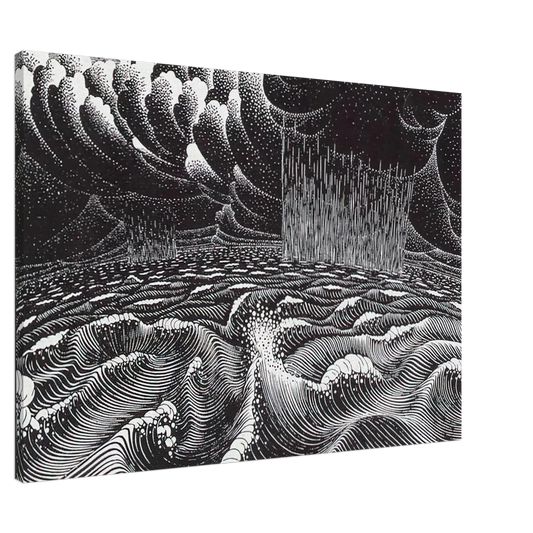 MC Escher - THE 2ND DAY OF THE CREATION Canvas - 20x30 cm / 8x12 inches-canvas