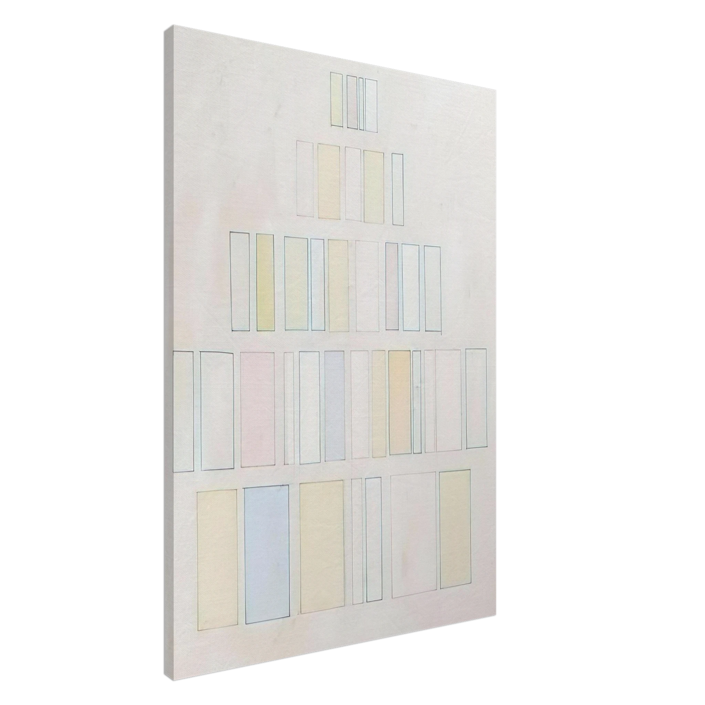 Robert Goodnough - Red and Green with Pale Colors - 1966 Canvas - 20x30 cm / 8x12 inches-canvas