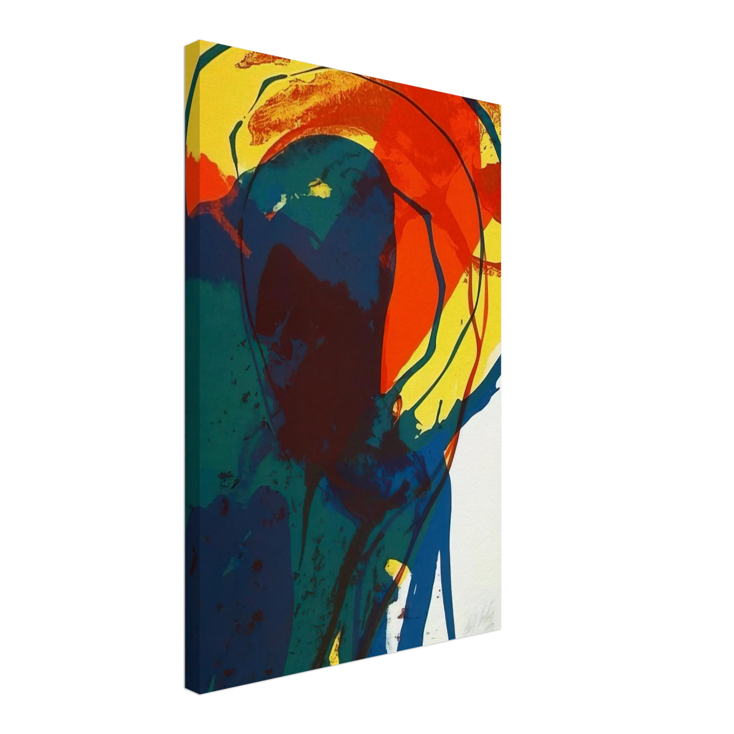 Paul Jenkins - Untitled - Abstract Expressionism Canvas - 70x100 cm / 28x40 inches-canvas