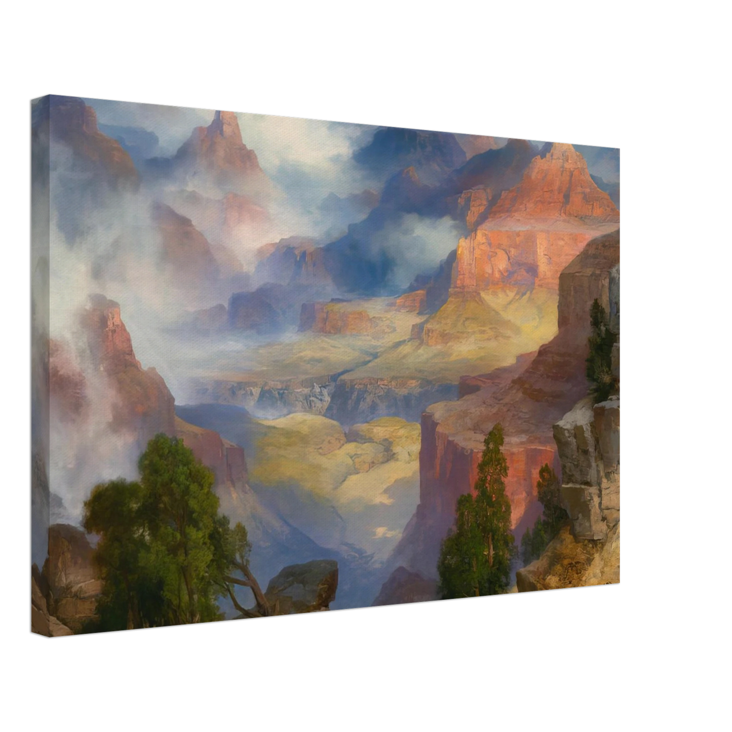 Thomas Moran - Grand Canyon in Mist Canvas - 40x60 cm / 16x24 inches-canvas