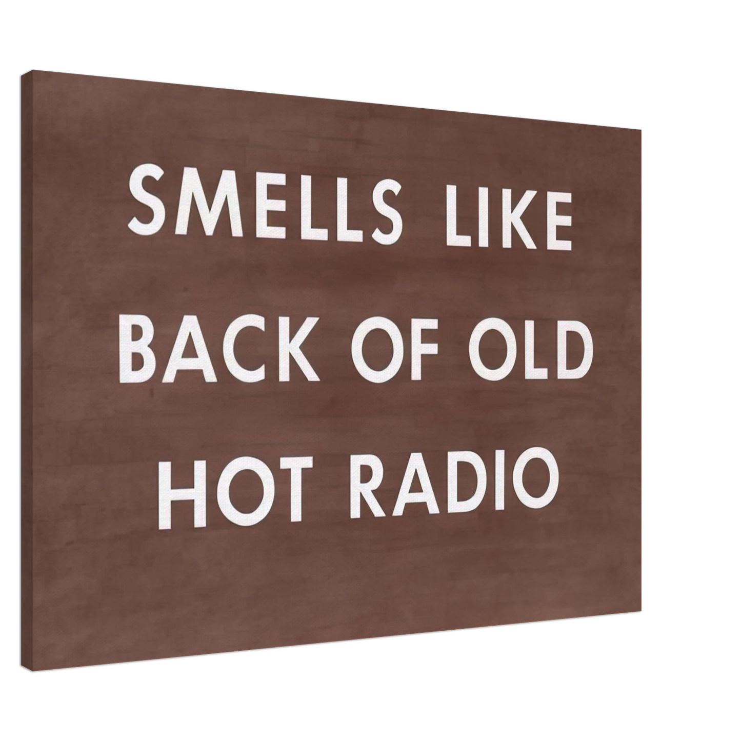 Edward Ruscha - SMELLS LIKE BACK OF OLD HOT RADIO 1976 Canvas - 20x30 cm / 8x12 inches-canvas