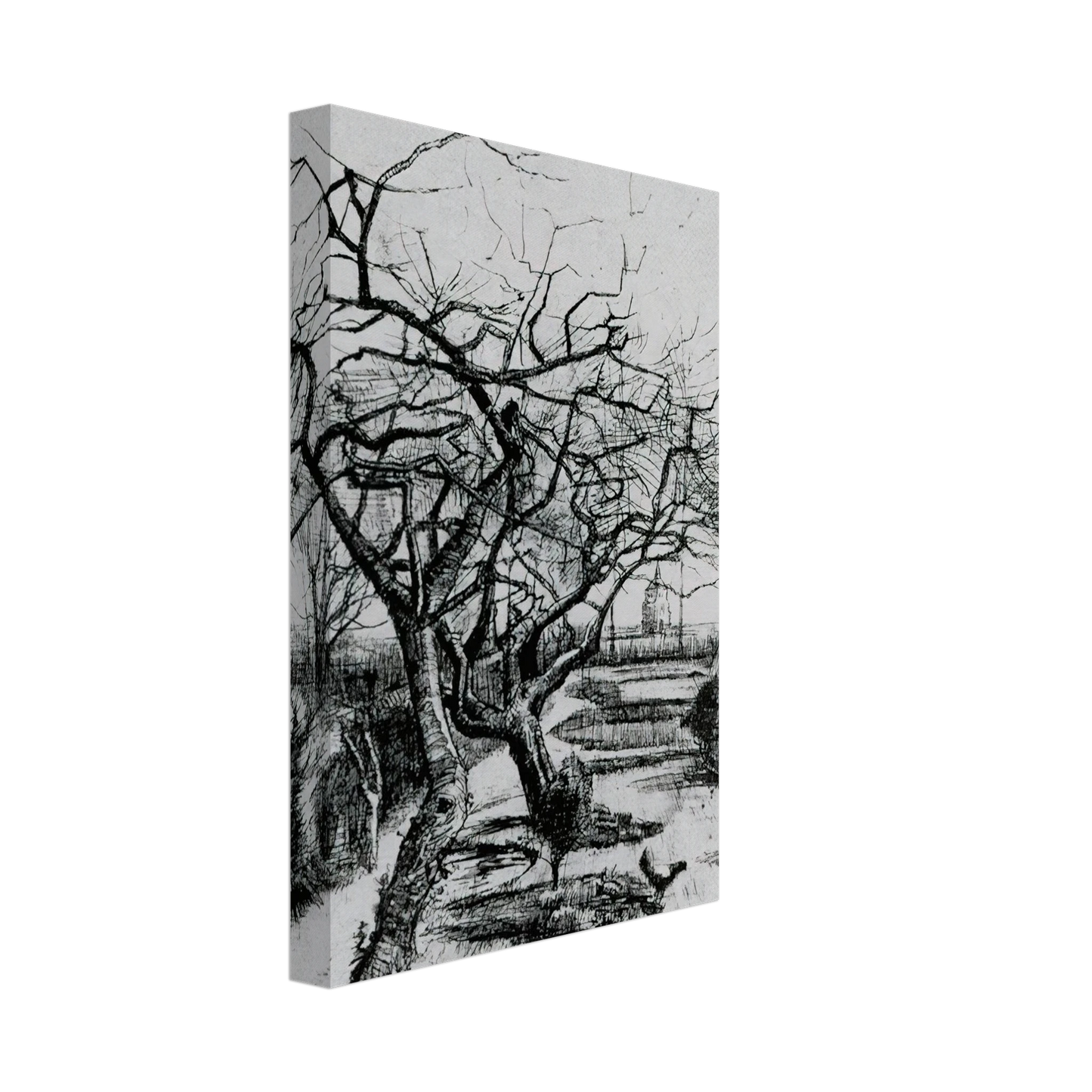 Vincent van Gogh - Parsonage Garden Canvas - 70x100 cm / 28x40 inches-canvas