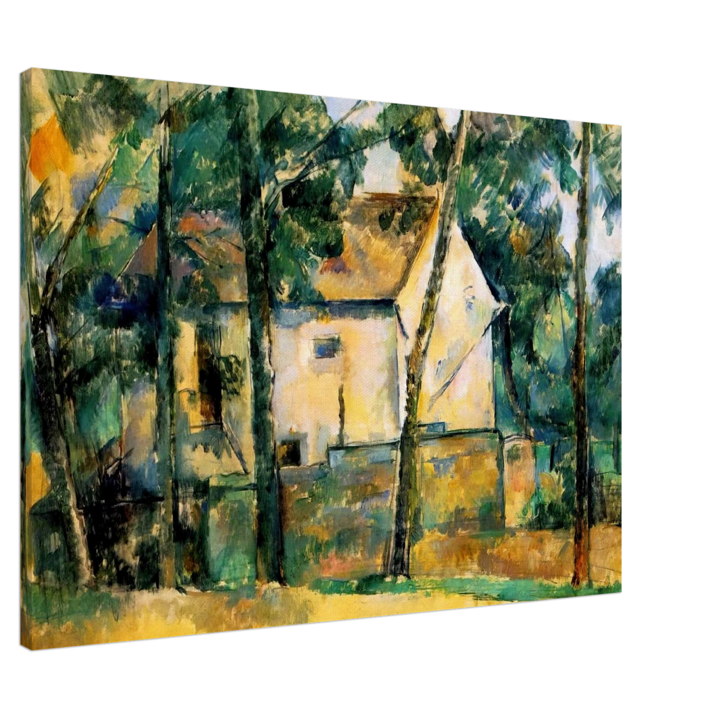 Paul Cezanne - House and Trees Canvas - 20x30 cm / 8x12 inches-canvas