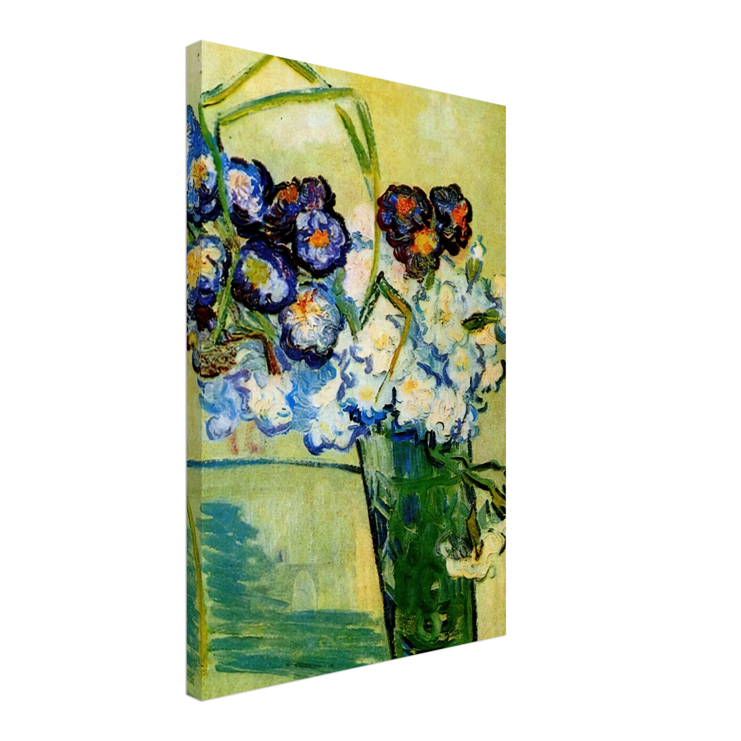 Vincent van Gogh - Still Life Glass with Carnations Canvas - 40x60 cm / 16x24 inches-canvas
