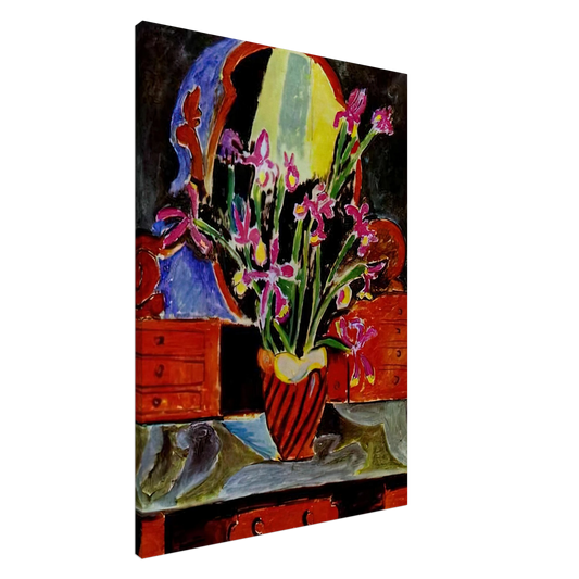 Henri Matisse - VASE OF IRISES 1912 Canvas - 20x30 cm / 8x12 inches-canvas