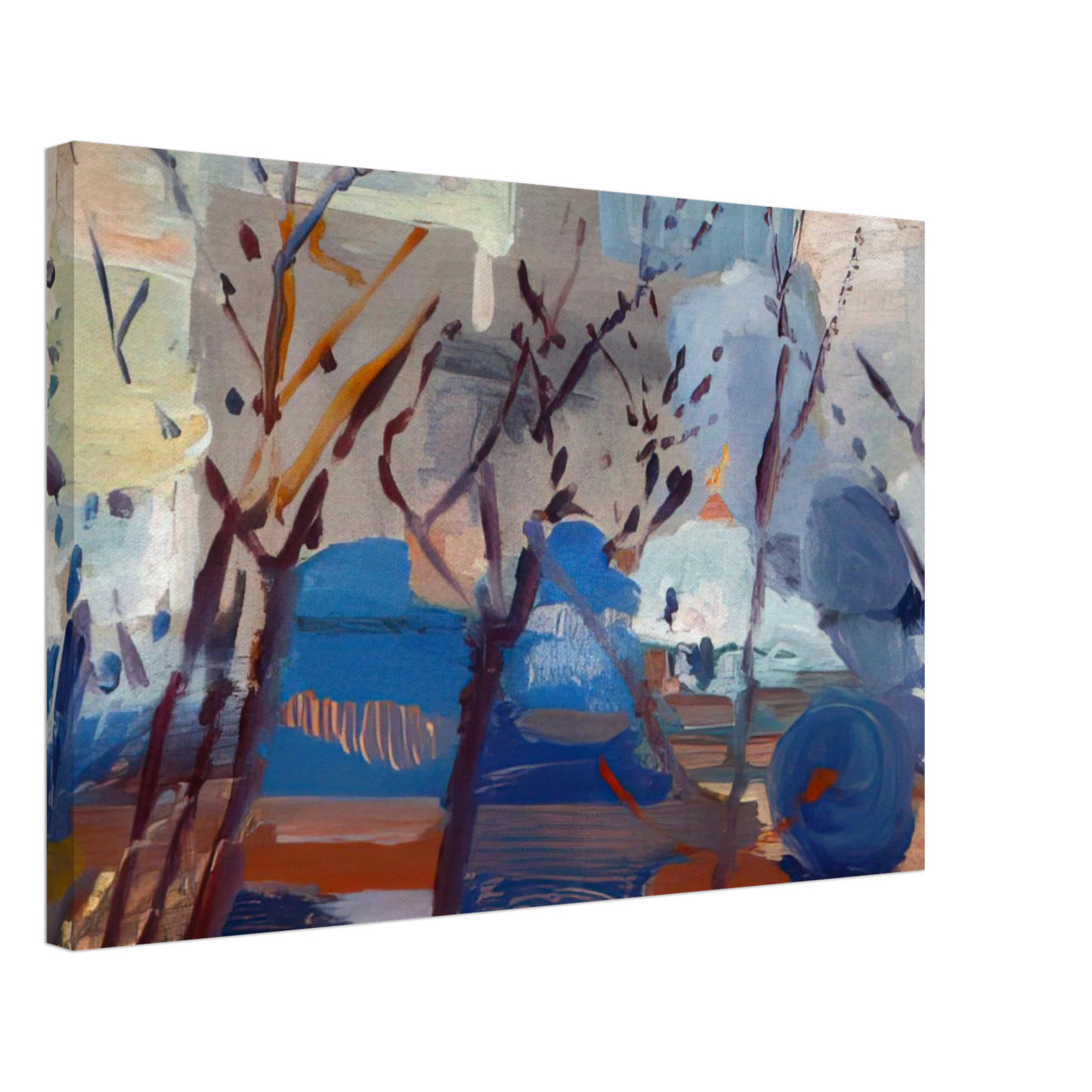 John Marin - Weehawken Sequence - 1916 Canvas - 40x60 cm / 16x24 inches-canvas