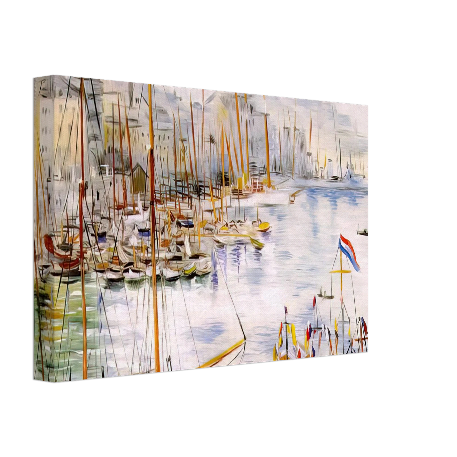 Moise Kisling - MARSEILLE PORT Canvas - 70x100 cm / 28x40 inches-canvas