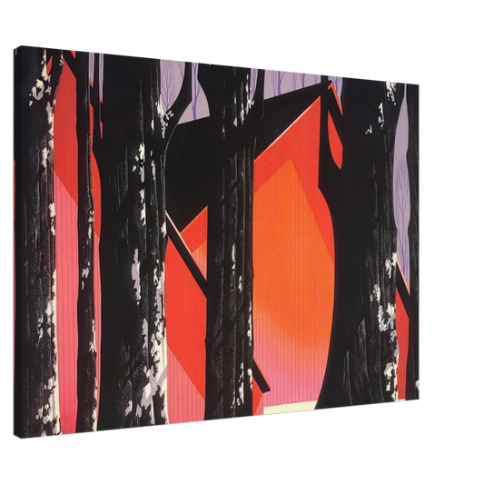 Eyvind Earle - Winter Barnyard Canvas - 20x30 cm / 8x12 inches-canvas