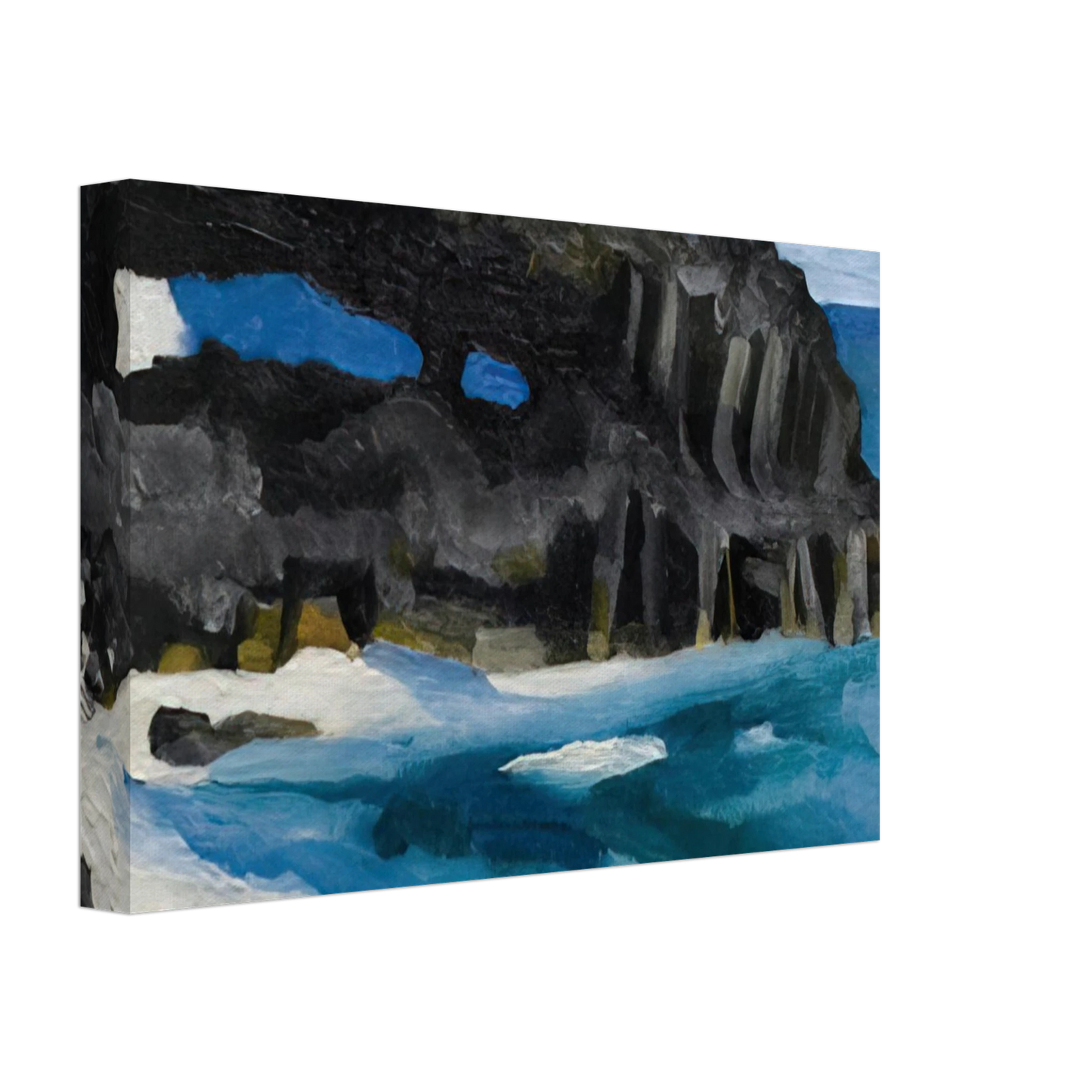 Georgia O'Keeffe - Black Lava Bridge, Hana Coast-No. II Canvas - 70x100 cm / 28x40 inches-canvas