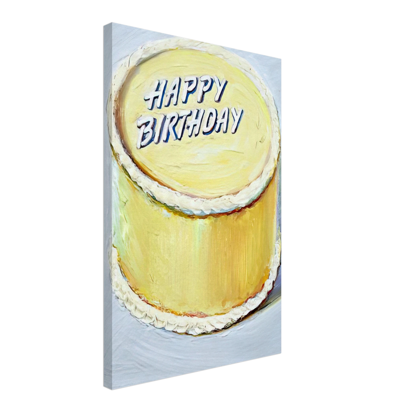 Wayne Thiebaud - Happy Birthday Cake - 1975 Canvas - 40x60 cm / 16x24 inches-canvas