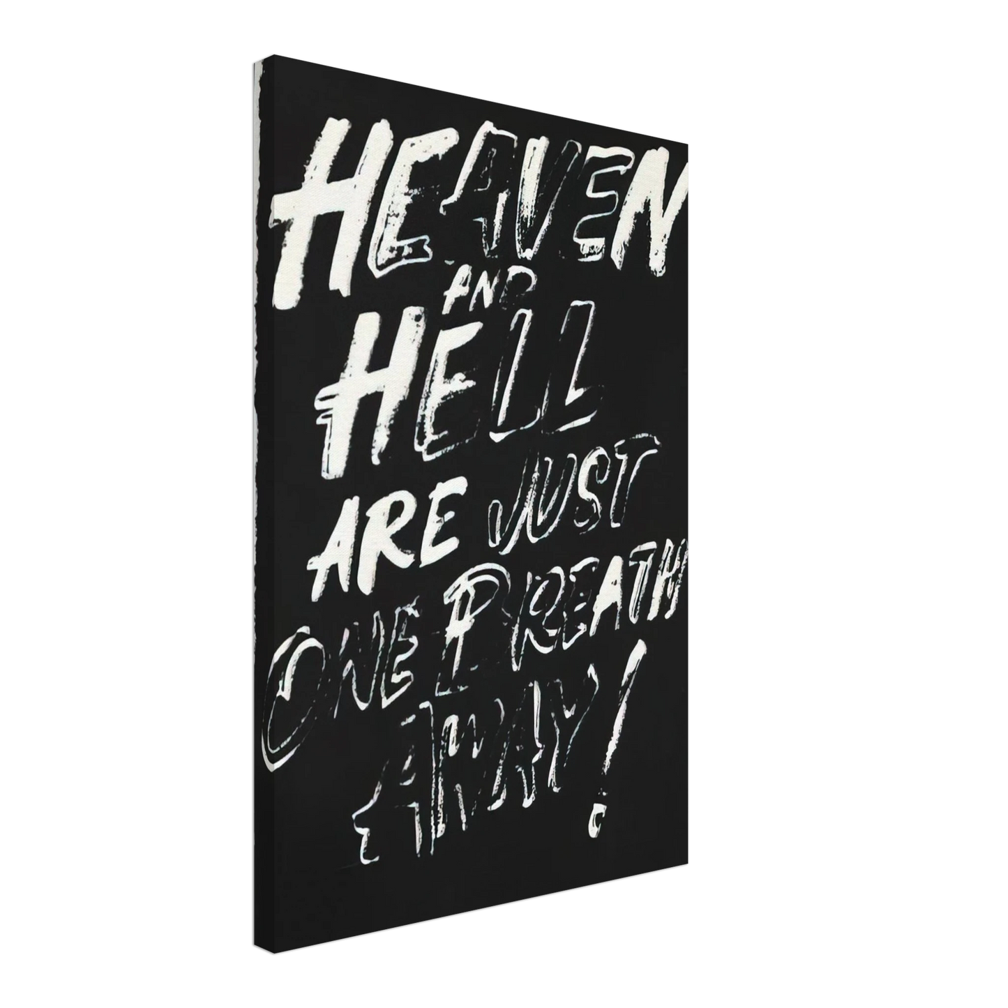 Andy Warhol - Heaven and Hell Are Just One Breath Away! Canvas - 40x60 cm / 16x24 inches-canvas