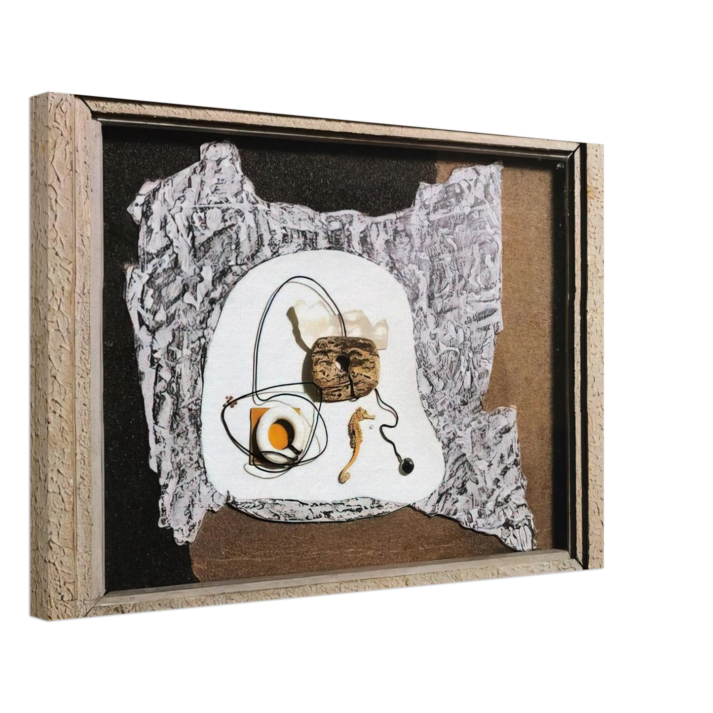 Enrico Prampolini - STATO D ANIMO PLASTICO MARINO 1937 Canvas - 40x60 cm / 16x24 inches-canvas