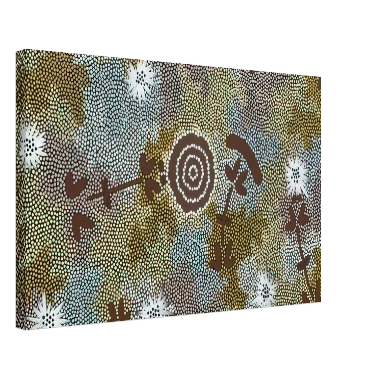 Clifford Possum Tjapaltjarri - Rock Wallaby Dreaming - 1988 Canvas - 70x100 cm / 28x40 inches-canvas