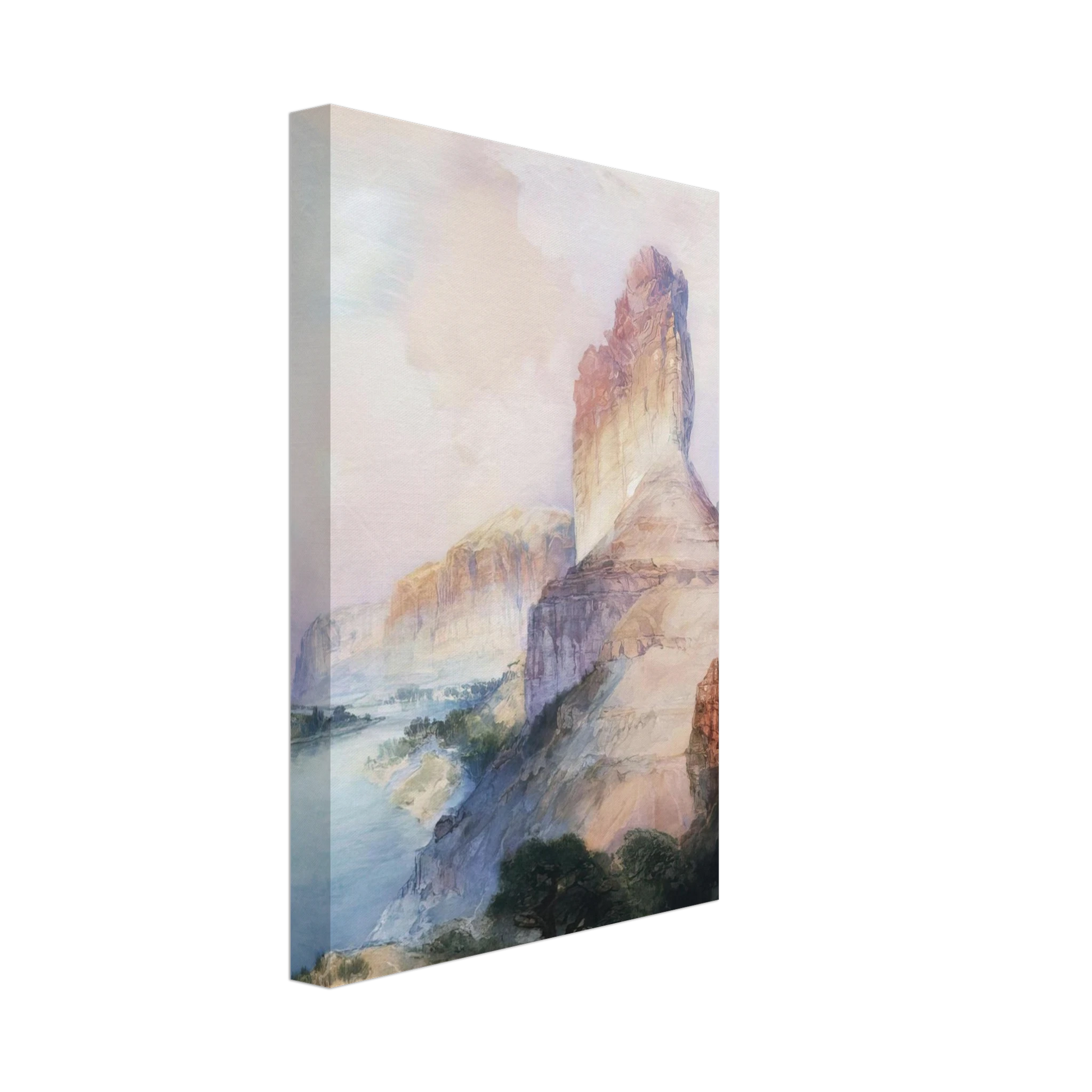 Thomas Moran - Butte Green River Wyoming Canvas - 70x100 cm / 28x40 inches-canvas