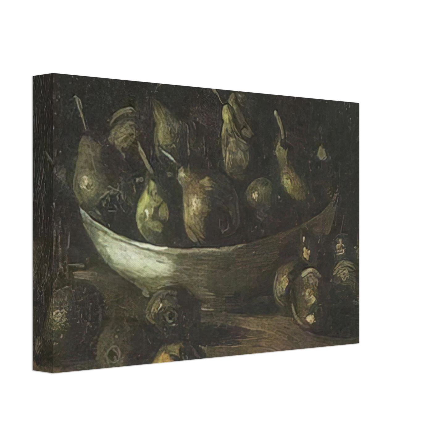 Vincent van Gogh - Still life with an Earthern bowl and pears Canvas - 40x60 cm / 16x24 inches-canvas