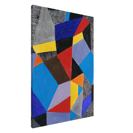 Johannes Itten - Farbformen und Struktuten - 1953 Canvas - 20x30 cm / 8x12 inches-canvas