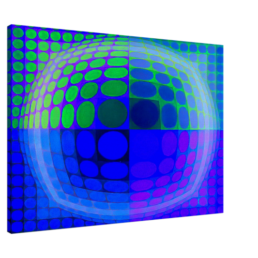 Victor Vasarely - Pal-Ket - 1974 Canvas - 20x30 cm / 8x12 inches-canvas