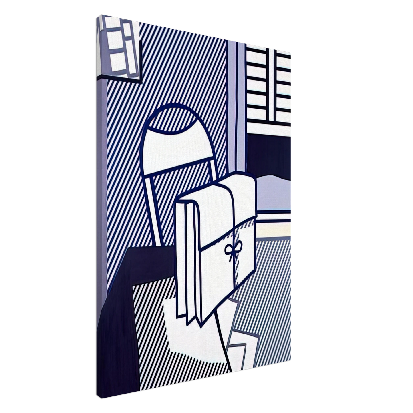 Roy Lichtenstein - STILL LIFE WITH DOSSIER 1976 Canvas - 20x30 cm / 8x12 inches-canvas