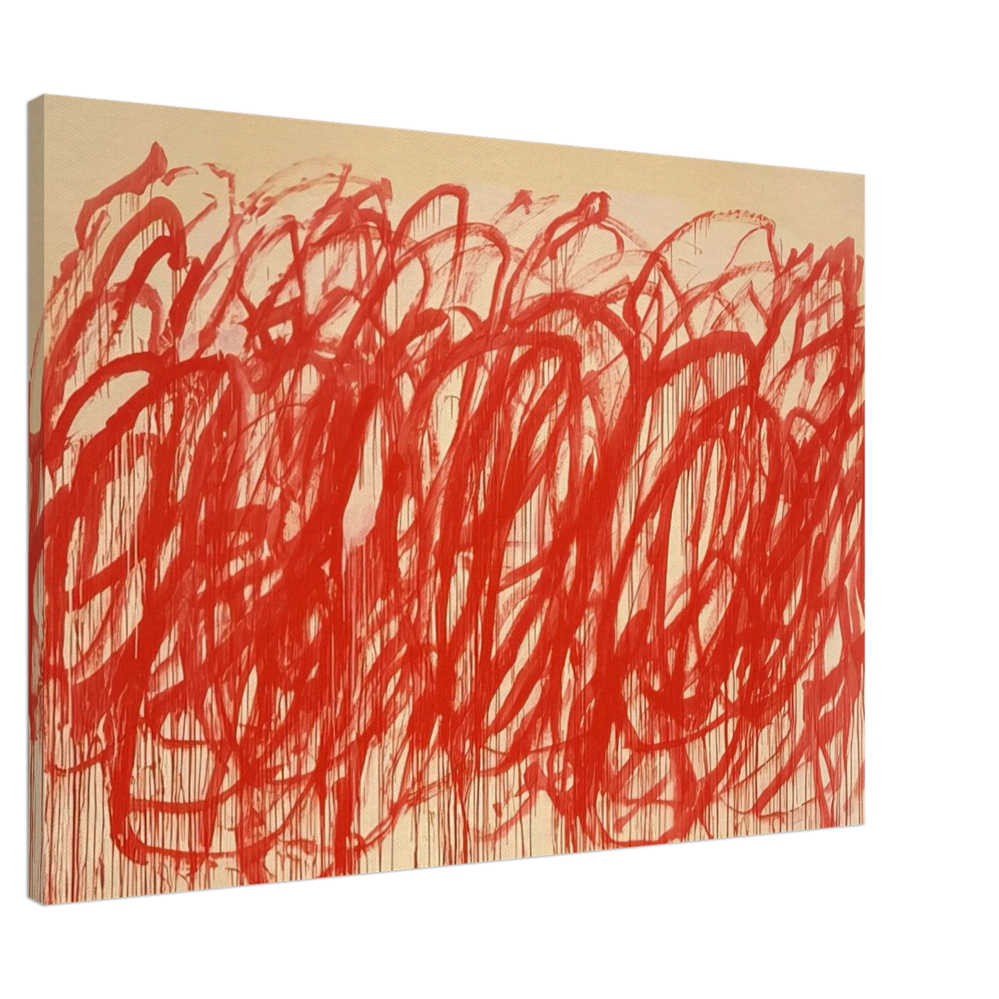 Cy Twombly - Untitled  Bacchus  Canvas - 20x30 cm / 8x12 inches-canvas
