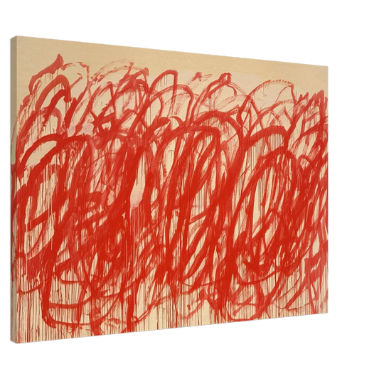 Cy Twombly - Untitled  Bacchus  Canvas - 20x30 cm / 8x12 inches-canvas