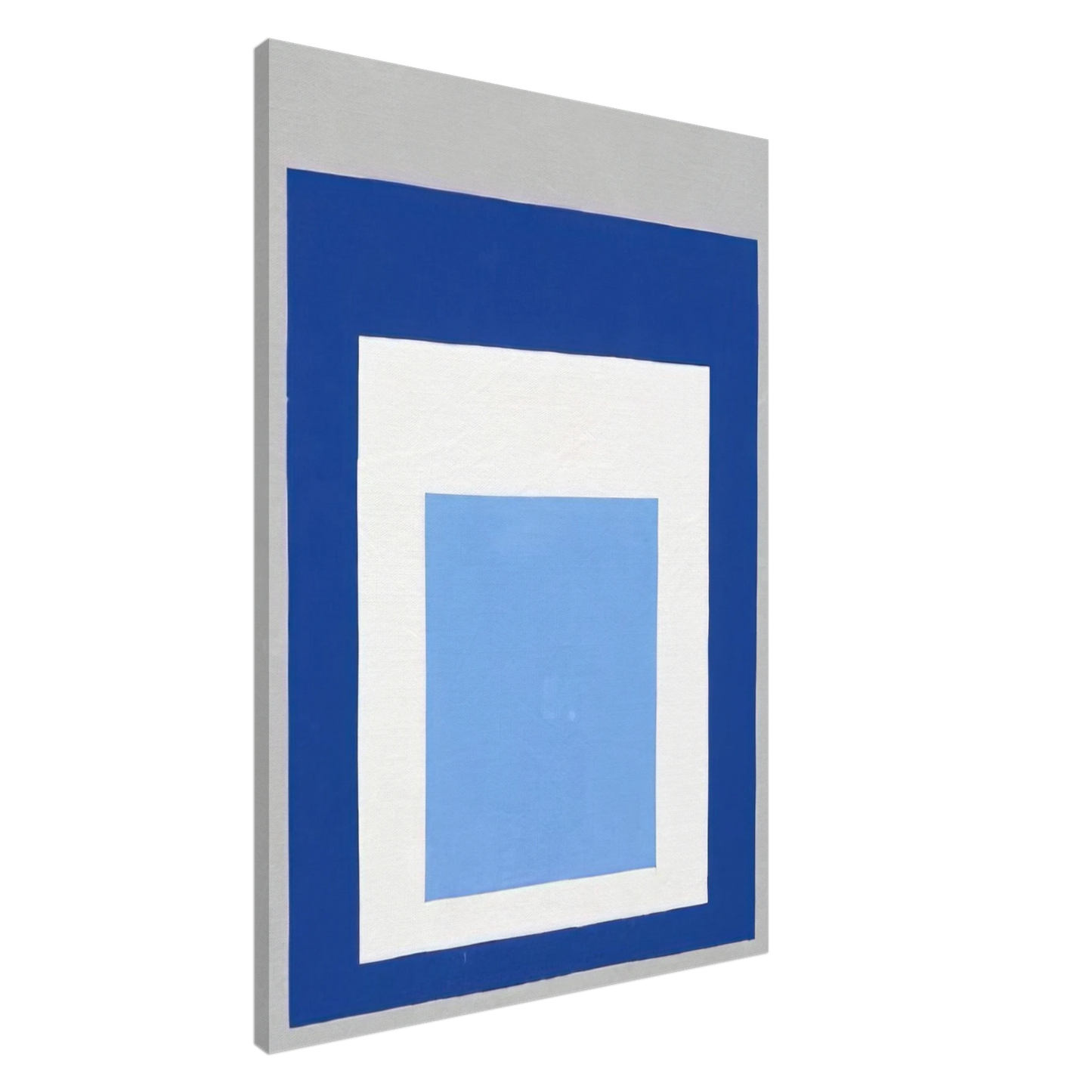 Josef Albers - HOMAGE TO THE SQUARE BLUE WHITE GREY 1951 Canvas - 20x30 cm / 8x12 inches-canvas