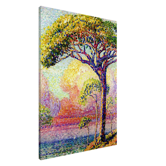 Henri-Edmond Cross - A Pine Tree Canvas - 20x30 cm / 8x12 inches-canvas