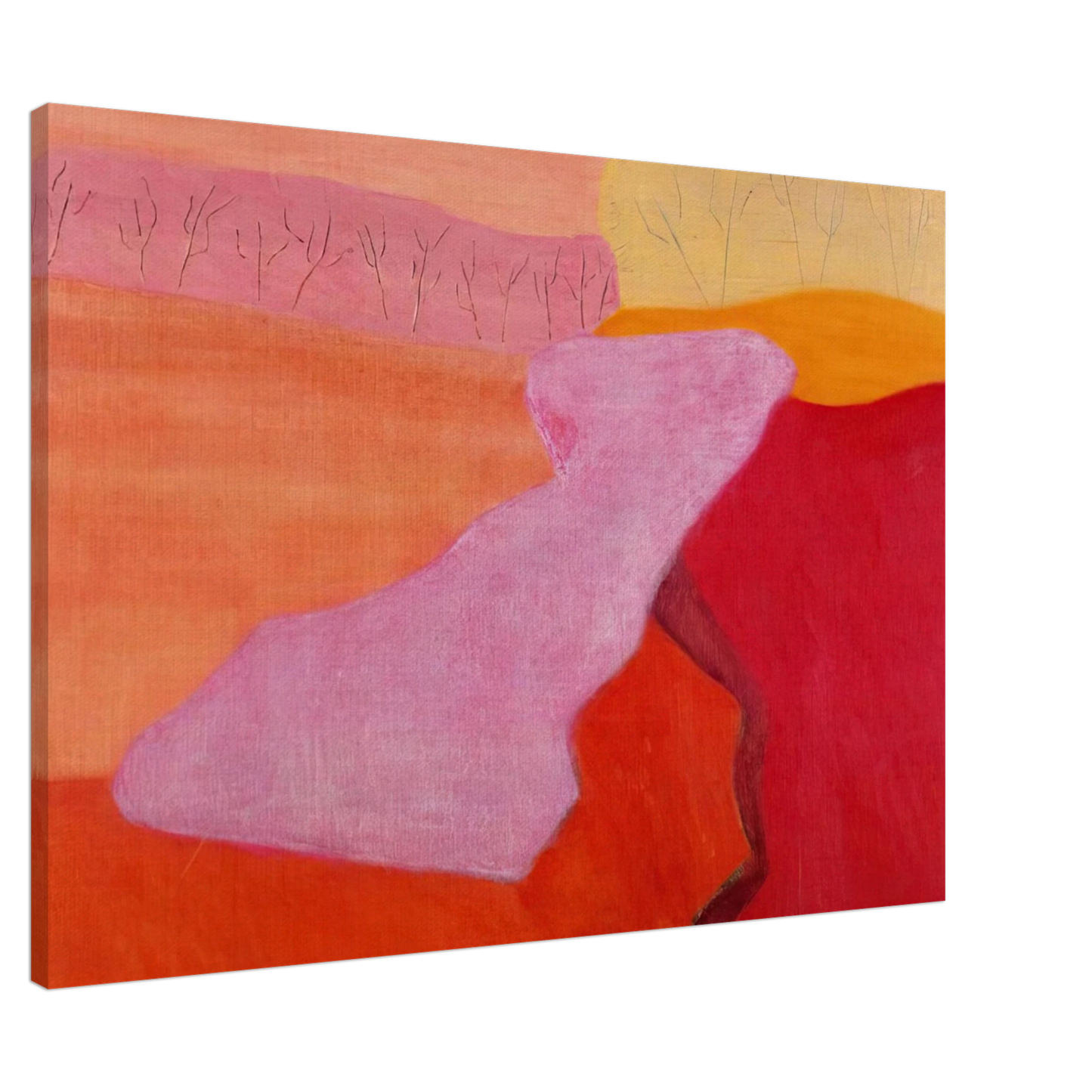 Milton Avery - Shapes of Spring - 1952 Canvas - 20x30 cm / 8x12 inches-canvas