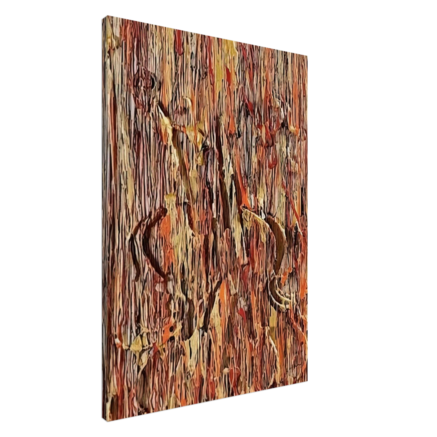 Arman - Gold and Red - 1990 Canvas - 20x30 cm / 8x12 inches-canvas