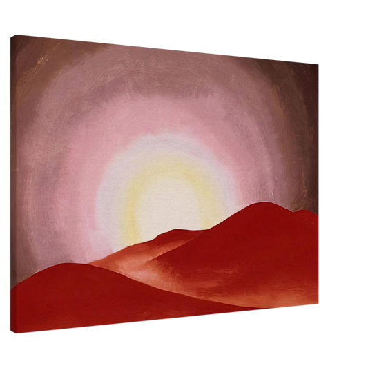 Georgia O'Keeffe - Red Hills, Lake George Canvas - 20x30 cm / 8x12 inches-canvas