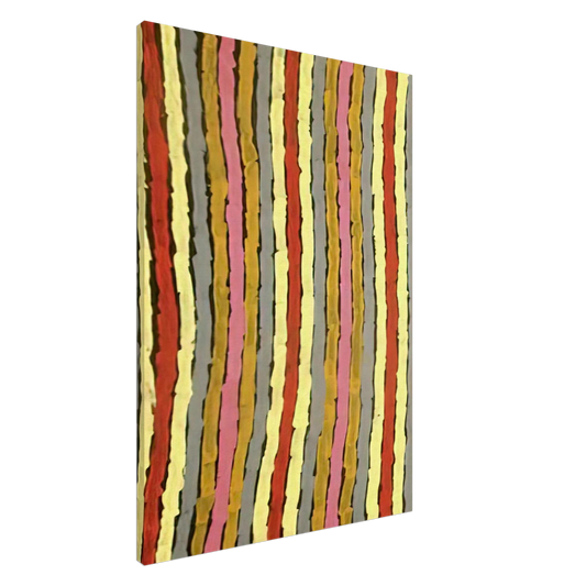 Clifford Possum Tjapaltjarri - Ceremonial Paint Floor Napperby - 2001 Canvas - 20x30 cm / 8x12 inches-canvas