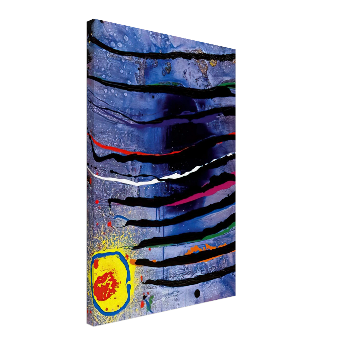 John Hoyland - Tiger's Eye - 10.3.07 - 2007 Canvas - 40x60 cm / 16x24 inches-canvas