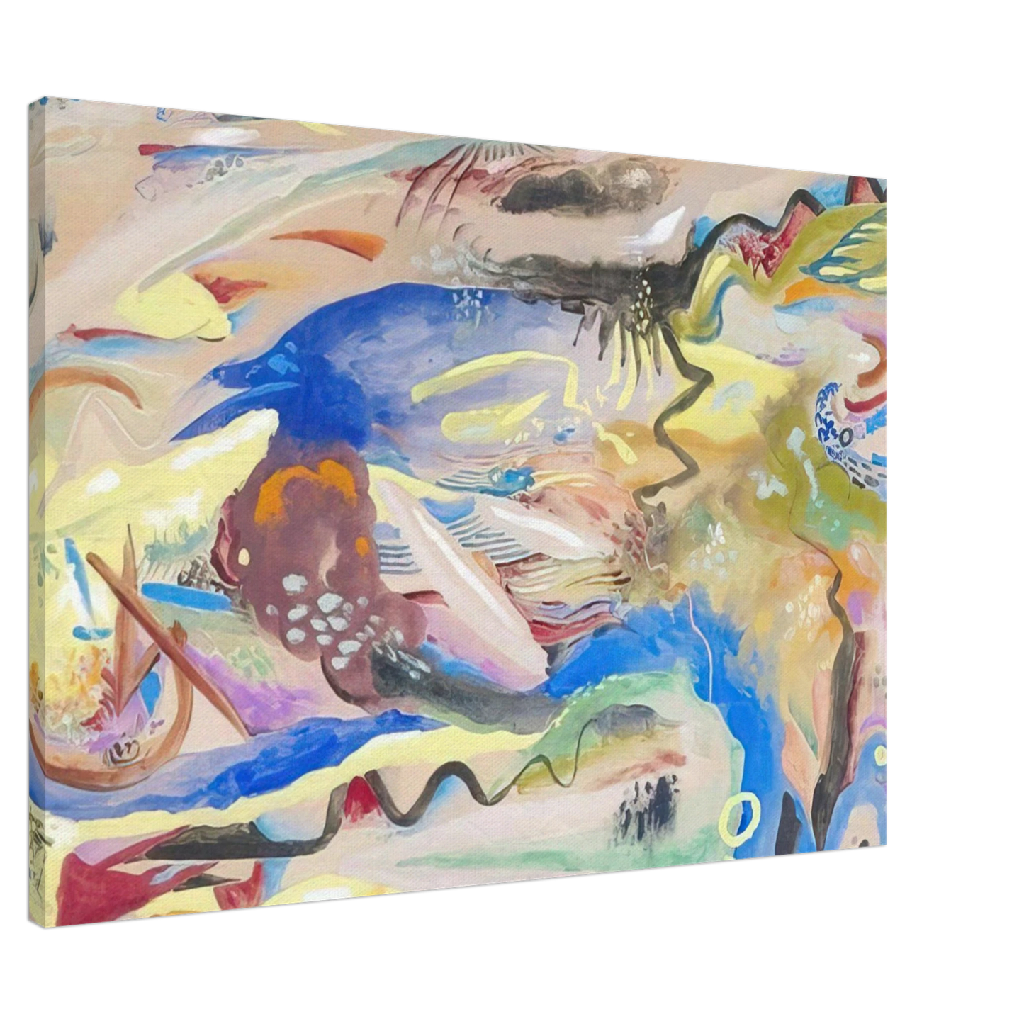 Rudolf Bauer - SINFONIE XIII 1913 Canvas - 20x30 cm / 8x12 inches-canvas