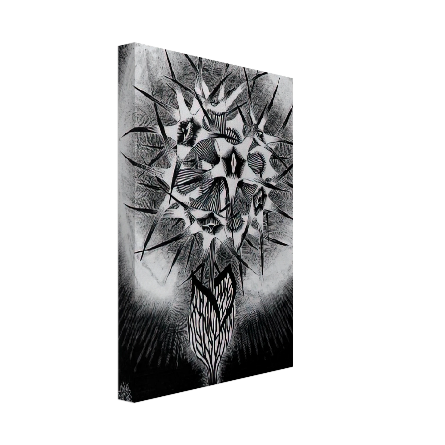 MC Escher - PRICKLY FLOWER Canvas - 40x60 cm / 16x24 inches-canvas
