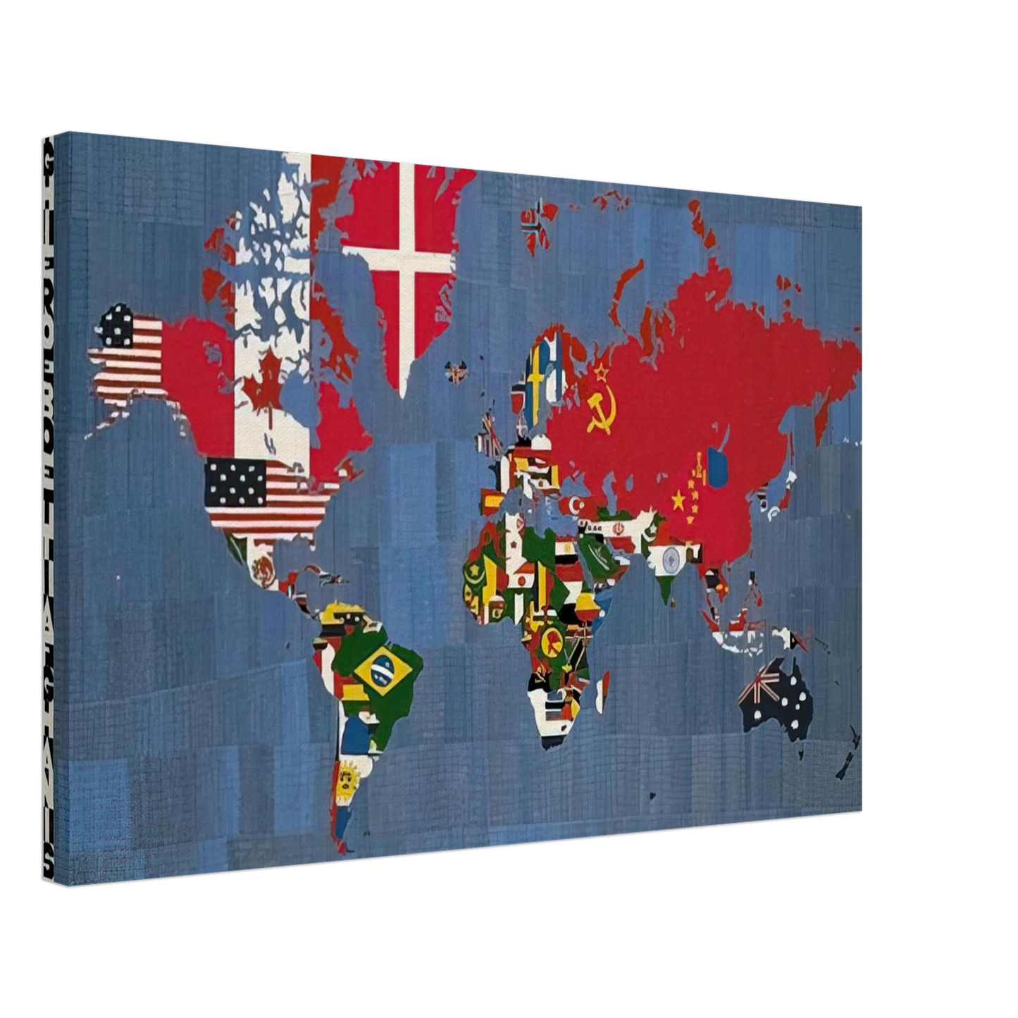 Alighiero Boetti - MAPPA 1978 Canvas - 70x100 cm / 28x40 inches-canvas